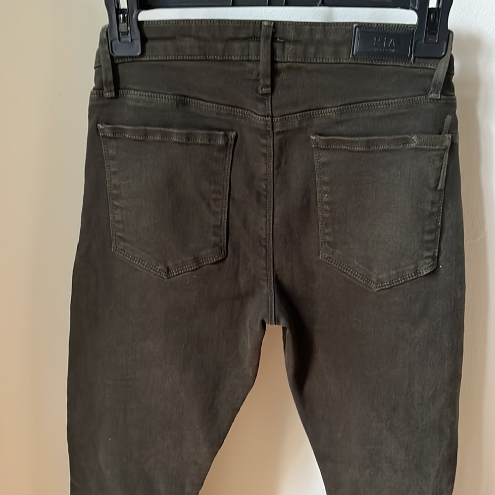 RtA Prince Distressed Skinny Jeans in Olive Wash Size 28 - Picture 13 of 14